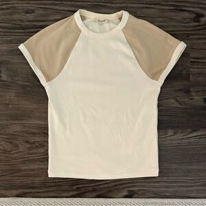 MADEWELL Cream Polo-Style Tee (T-Shirt)